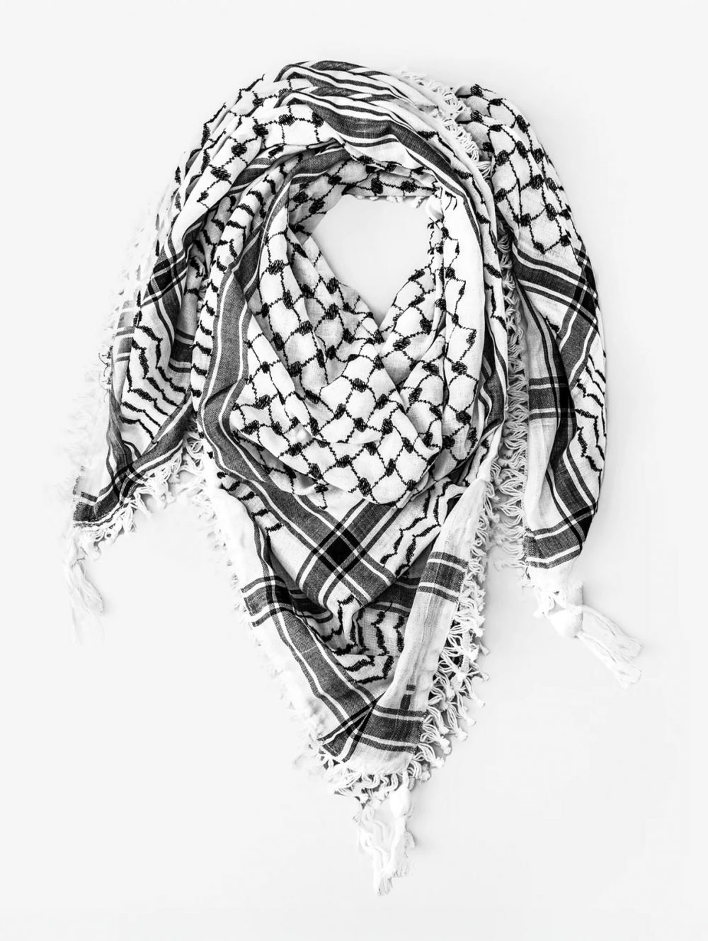 Keffiyeh White Black